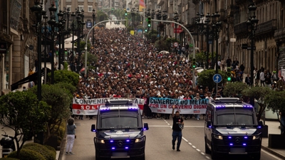 Manifestación dos traballadores do metal en Vigo. Europa Press (Arquivo)