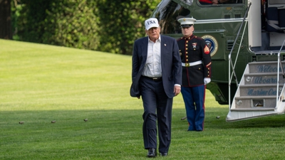 Donald Trump regresa á Casa Branca tras a viaxe a China.  Europa Press/Contacto/Andrew