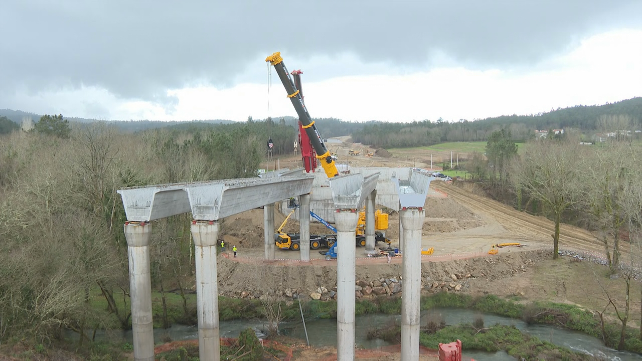Imaxe das obras nun dos treitos da AG-59