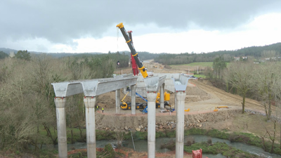 Imaxe das obras nun dos treitos da AG-59