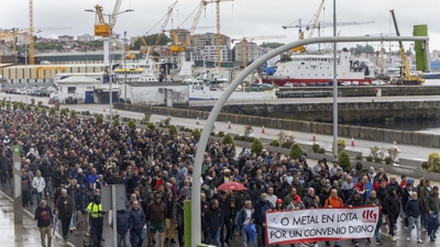 Manifestación polas rúas de Vigo. Salvador Sas/EFE.