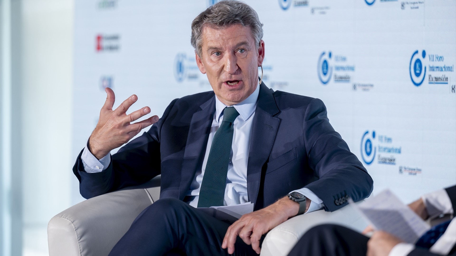O presidente do PP participou no foro organizado por un diario económico en Alcalá de Henares. Europa Press.