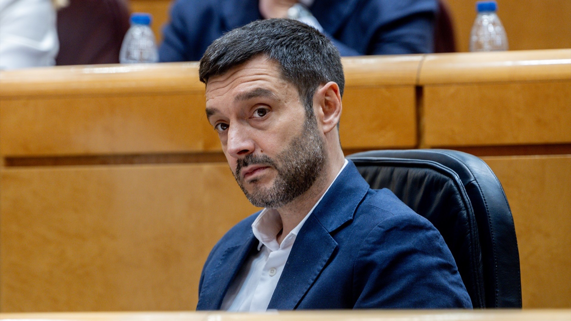 O ministro de Dereitos Sociais, Consumo e Axenda 2030, Pablo Bustinduy, durante unha sesión plenaria do Senado. (Ricardo Rubio / Europa Press)