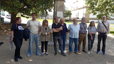 Integrantes de Ferrol en Común, EU, Sumar, Anova e Podemos. FEC