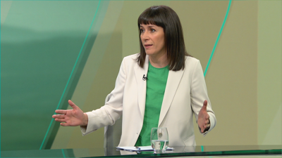 A voceira nacional do BNG, Ana Pontón, este xoves nunha entrevista no 'Bos días' da TVG