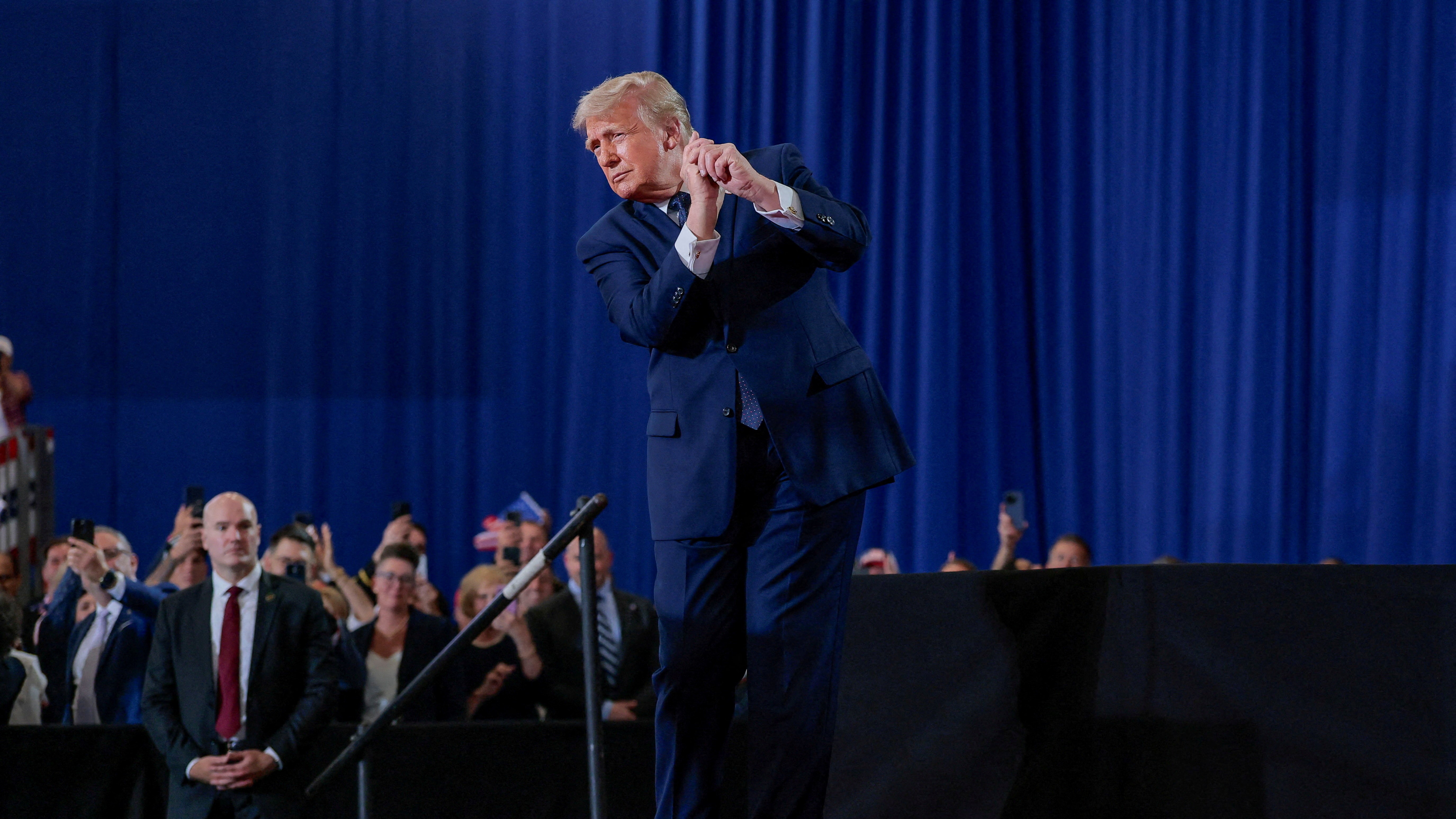 Trump nun recente acto en Nova York. REUTERS/Kylie Cooper
