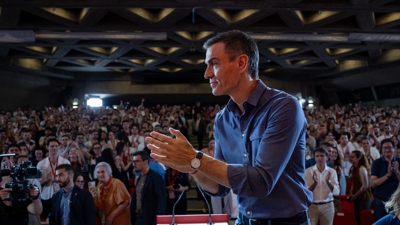 Pedro Sánchez, durante a súa participación no Congreso das Xuventudes Socialistas. EFE/Daniel González