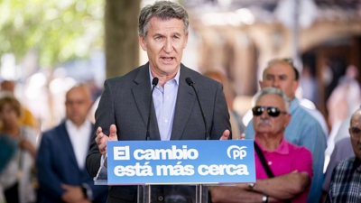 Núñez Feijóo, nun acto en Leganés (A. Pérez Meca / Europa Press)