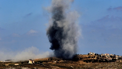 Bombardeo israelí este domingo na localidade de Kfar Tebniet (Zuma Press/Marwan Naamani/DPA)