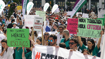 Manifestación de médicos en Andalucía con motivo da folga contra o estatuto marco. Álex Zea / Europa Press (Arquivo)
