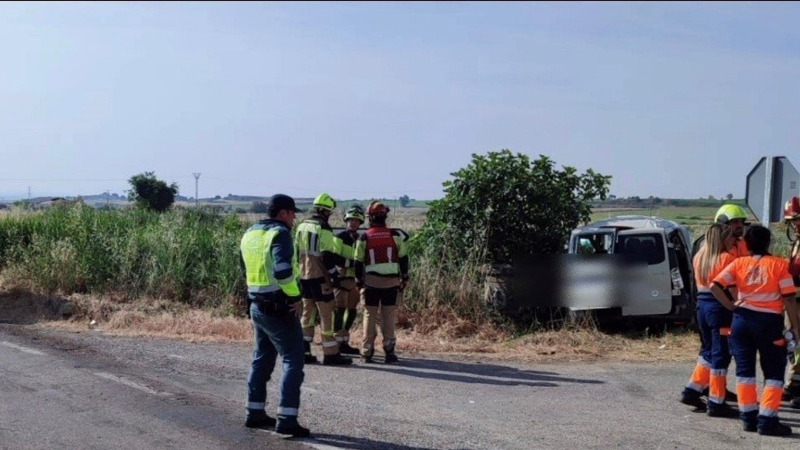 Imaxe de accidente na A-1223 /Fonte: Garda Civil