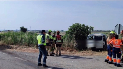 Imaxe de accidente na A-1223 /Fonte: Garda Civil