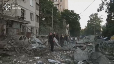Impacto do ataque ruso en Kíiv (Reuters)