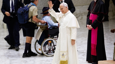 O papa León XIV este luns no Vaticano (Reuters/Remo Casilli)