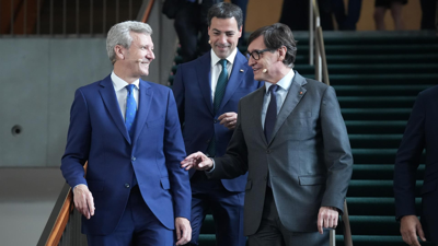 O presidente da Xunta, o da Generalitat e o lehendakari no Cercle d'Economia en Barcelona. Europa Press