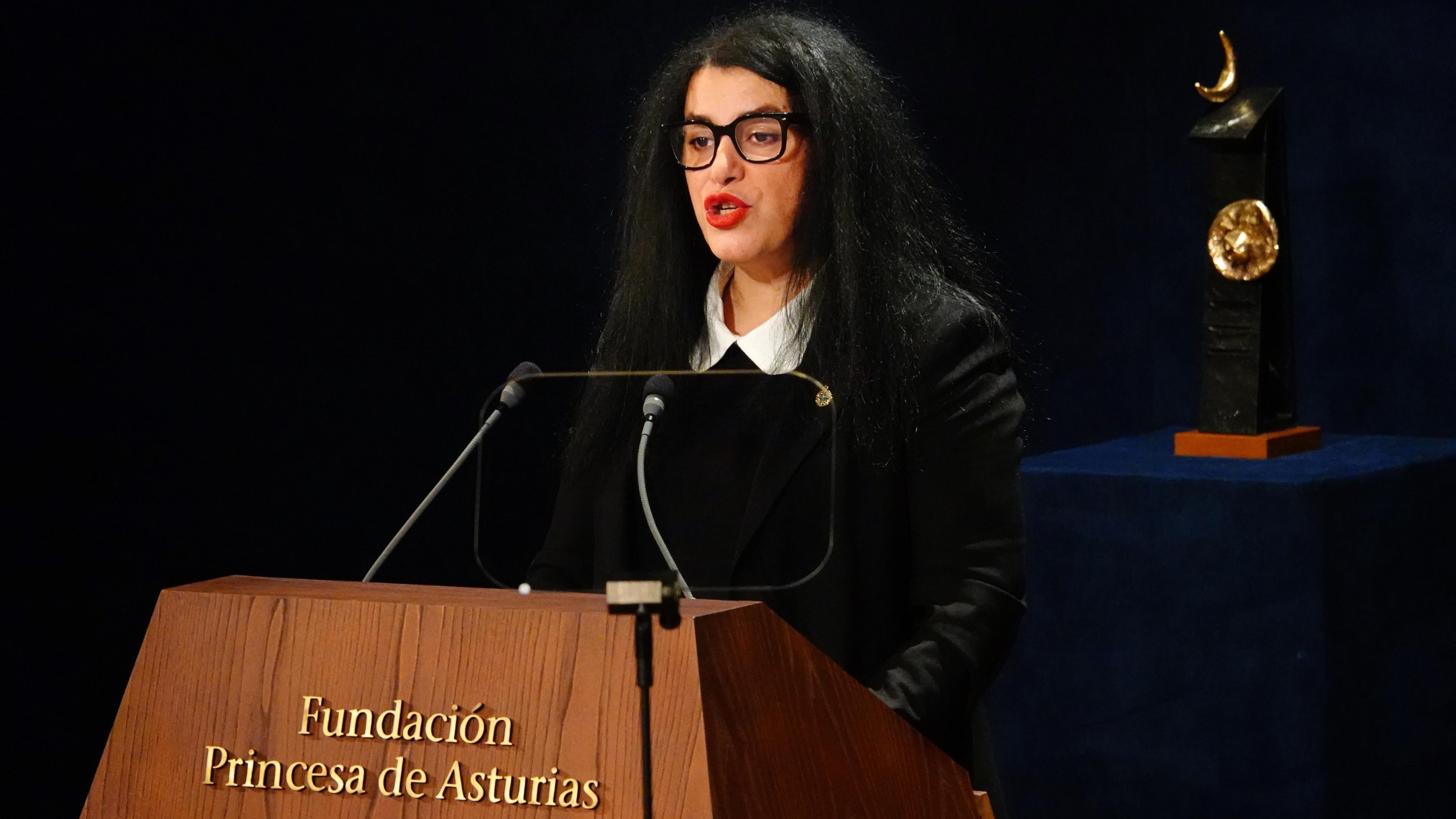 A artista, na recepción do Premio Princesa de Asturias que lle foi outorgado en 2024 (Arquivo Europa Press)
