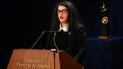 A artista, na recepción do Premio Princesa de Asturias que lle foi outorgado en 2024 (Arquivo Europa Press)