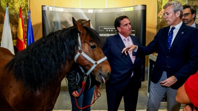 O presidente da Xunta, durante a inauguración da feira (EFE/ Xoán Rey)