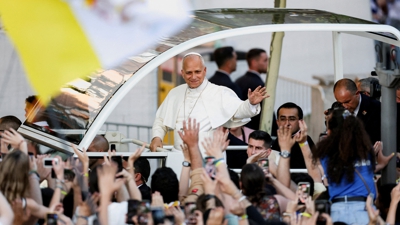 O Papa este sábado no centro de Madrid. REUTERS/Mohammed Salem