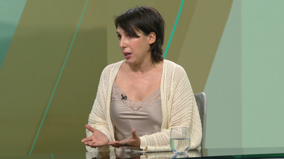 A conselleira de Economía e Industria, María Jesús Lorenzana, este luns nunha entrevista no 'Bos días' da TVG