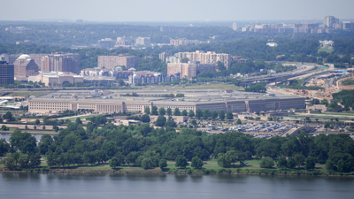 Vista do Pentágono, sede do Departamento da Guerra, en Washington DC. Reuters