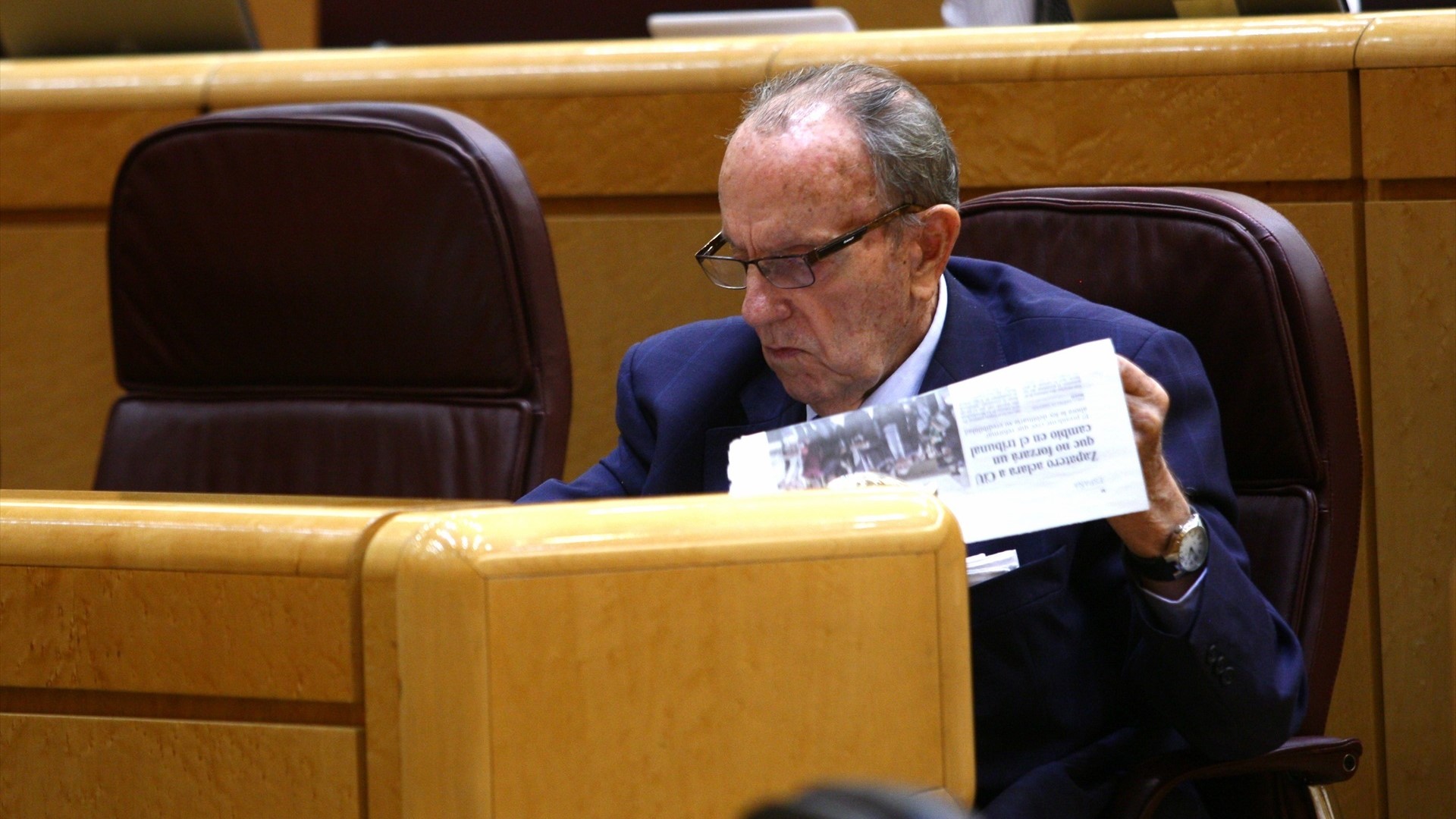 Fraga, durante a súa etapa no Senado (Europa Press)