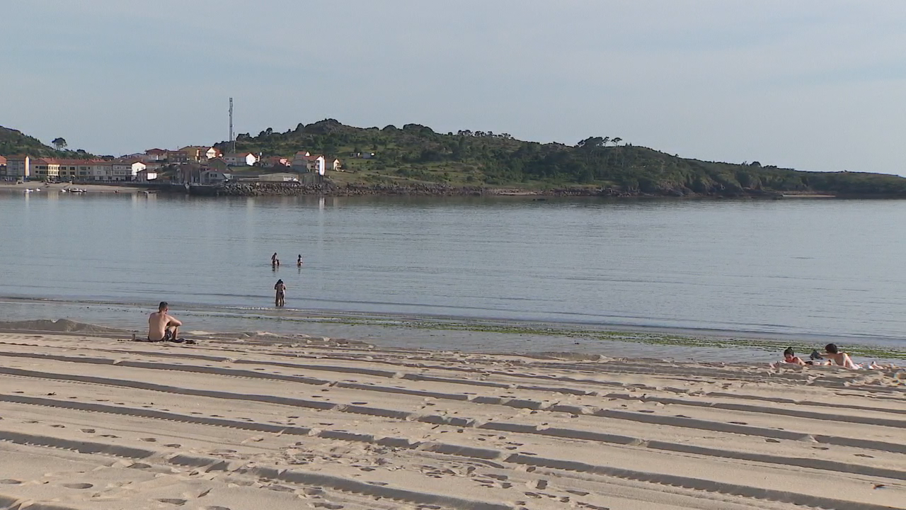 Praia do Ézaro, esta tarde