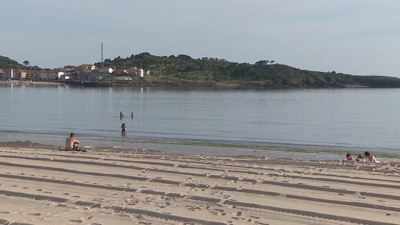 Praia do Ézaro, esta tarde
