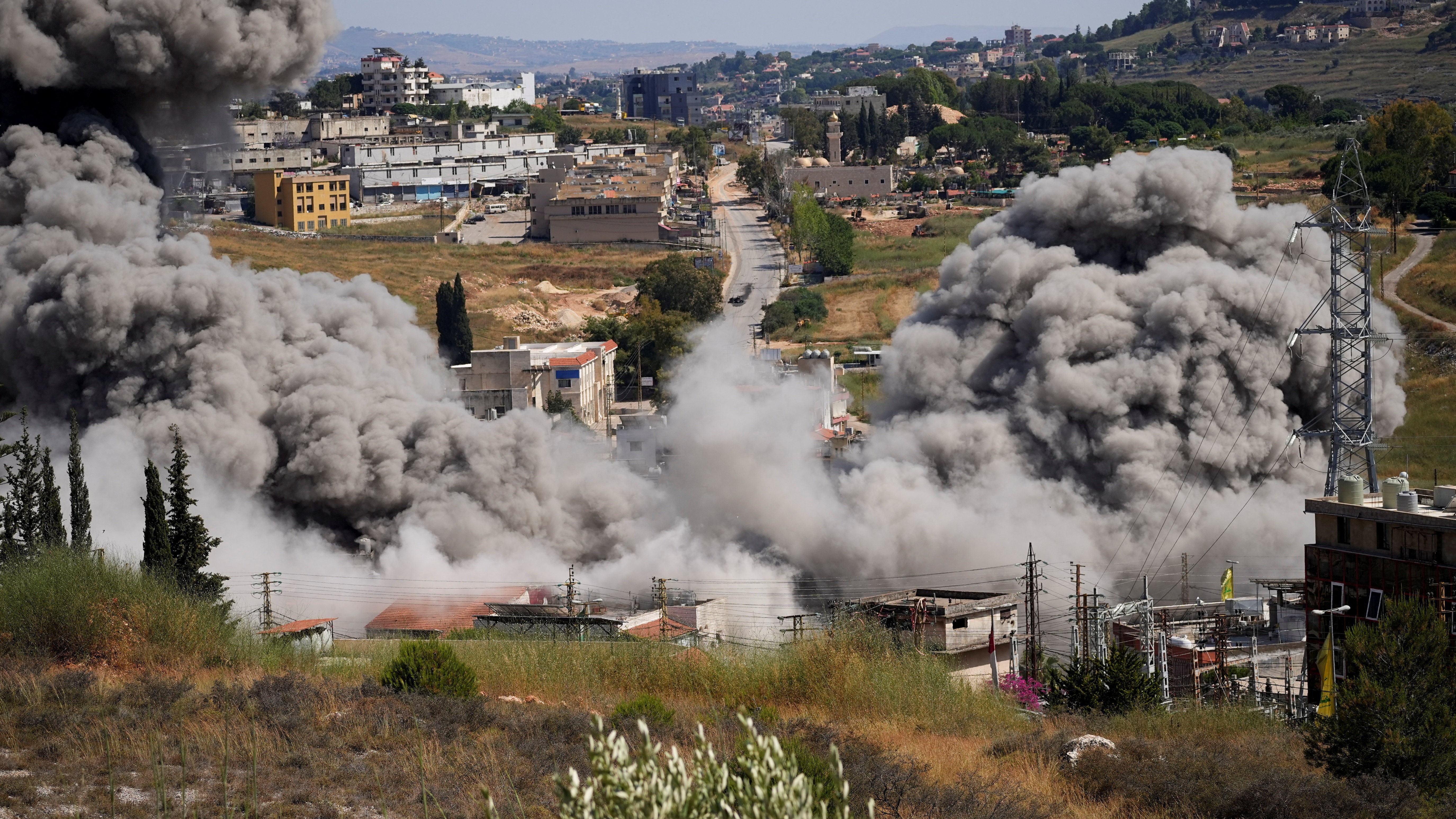 Ataque israelí no Líbano este sábado. REUTERS