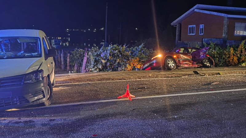 Imaxe do accidente cedida por Protección Civil de Castrelo de Miño