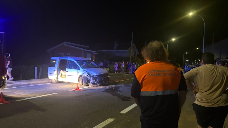 Imaxe do accidente cedida por Protección Civil de Castrelo de MIño