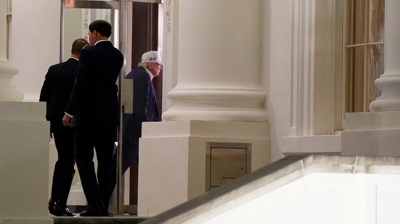 Trump na Casa Branca este sábado. REUTERS/Elizabeth Frantz