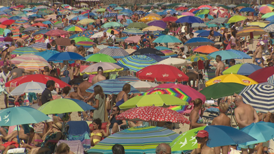 Os parasoles son un dos indispensables da praia xunto coa tumbona e neveira