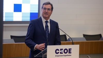 Garamendi clausurou a xornada sobre absentismo laboral da CEOE, organización que preside. Europa Press