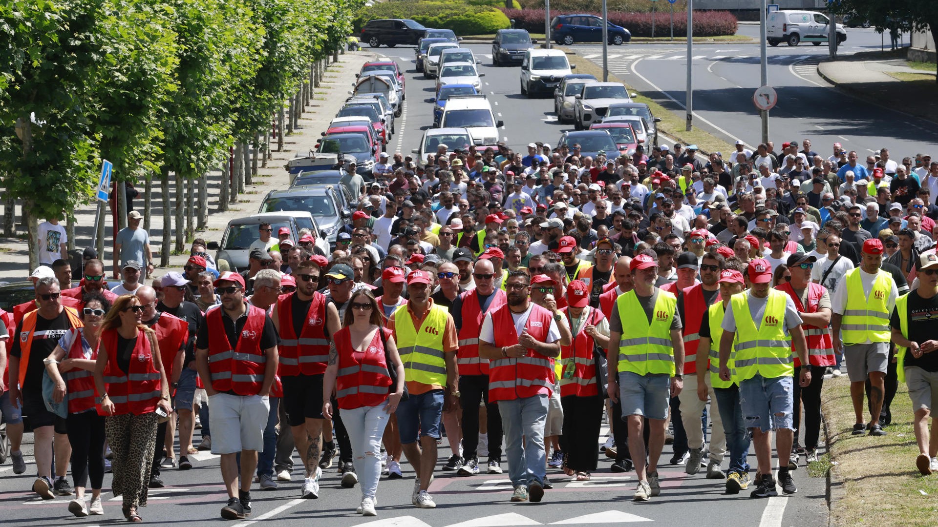 Manifestación de traballadores do metal. EFE (Arquivo)