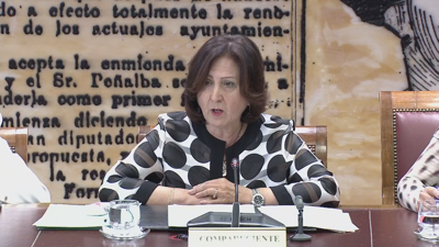 A fiscala xeral do Estado, Teresa Peramato, este venres, na Comisión de Xustiza do Senado
