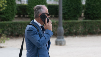O comisario Andrés Manuel Gómez Gordo a súa chegada á Audiencia Nacional (Fernando Sánchez - Europa Press)