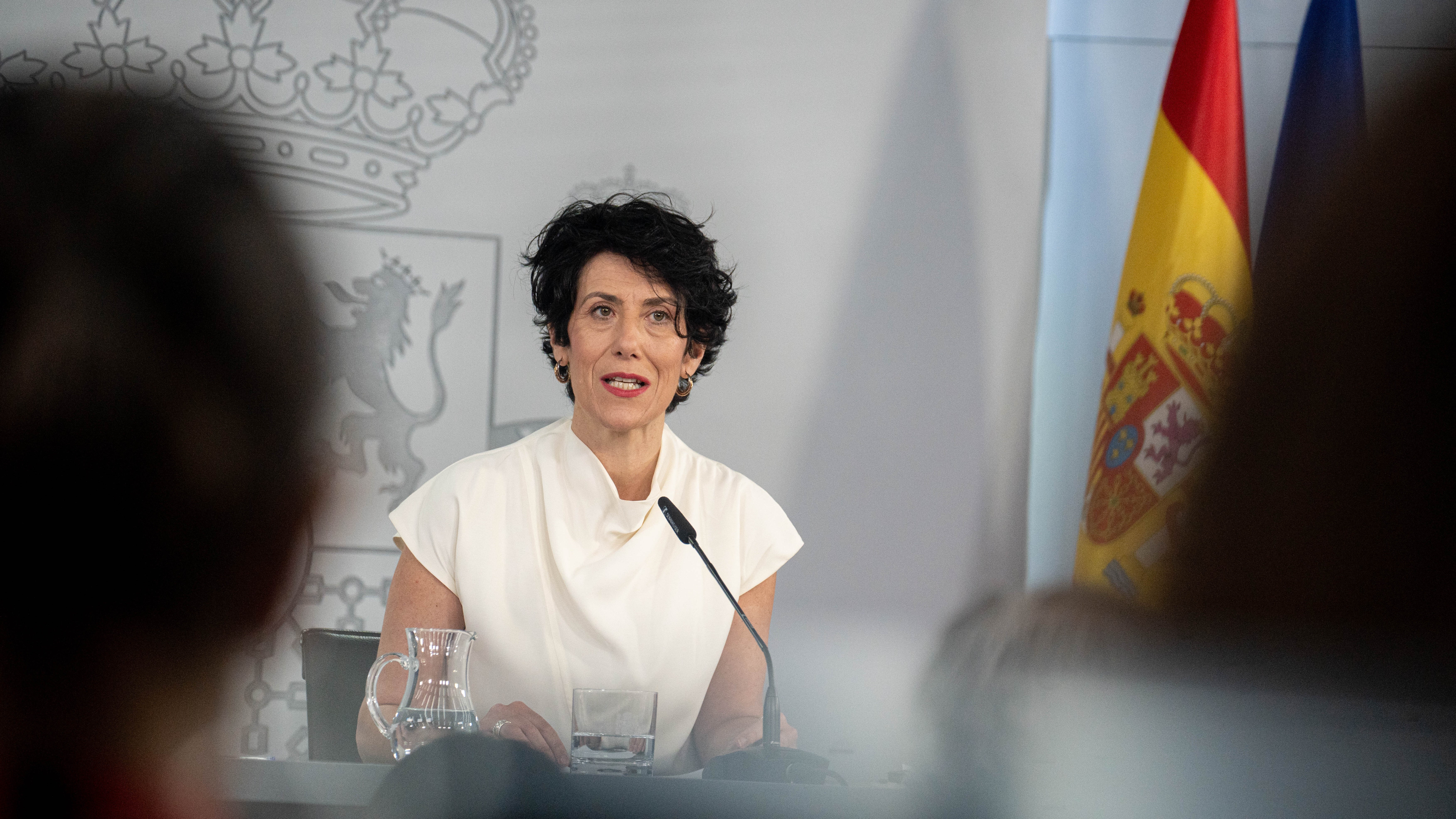 A ministra voceira, Elma Saiz, durante a conferencia de prensa tras o Consello de Ministros. Gabriel Luengas/Europa Press.