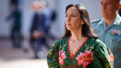 Mercedes Gónzalez durante a toma de posesión da nova xefa da Comandancia de Barcelonaa (Europa Press/Kike Rincón)