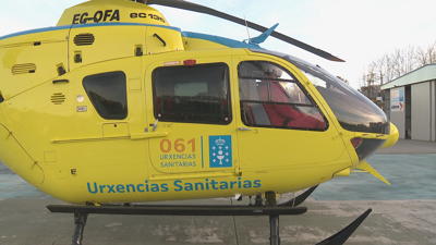 Imaxe de arquivo do helicóptero medicalizado do 061
