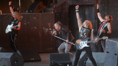 Iron Maiden durante o concerto o 2 de xullo. EUROPA PRESS/Carlos Castro