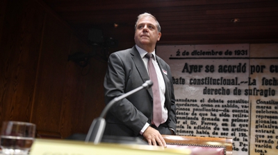 Manuel Serrano, na súa comparecencia ante a comisión de investigación do caso Koldo no Senado (Europa Press/Fernando Sánchez)