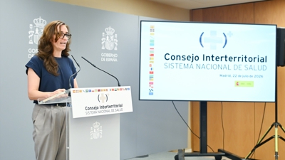 Mónica García comparece tras presidir a Consello Interterritorial do Sistema Nacional de Saúde celebrada telematicamente. Europa Press