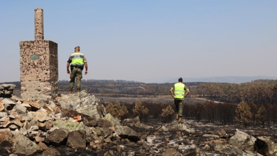 Militares na Operación Centinela, de prevención de incendios, en montes galegos. Ministerio de Defensa (Arquivo)