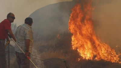 Incendio en Fermoselle, Zamora. EFE