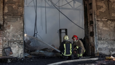 Un dos edificios atacados en Kíiv. REUTERS/Anatolii Stepanov