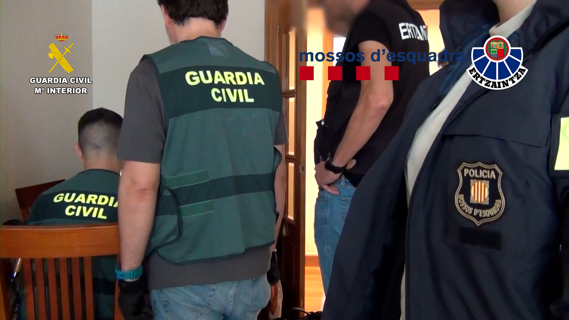 A detención produciuse tras unha operación conxunta da Garda Civil, a Ertzaintza e os Mossos d'Esquadra. Foto: Garda Civil