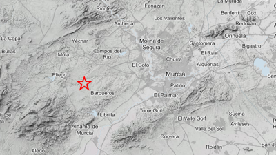 Epicentro do terremoto segundo o Instituto Xeográfico Nacional (IXN)