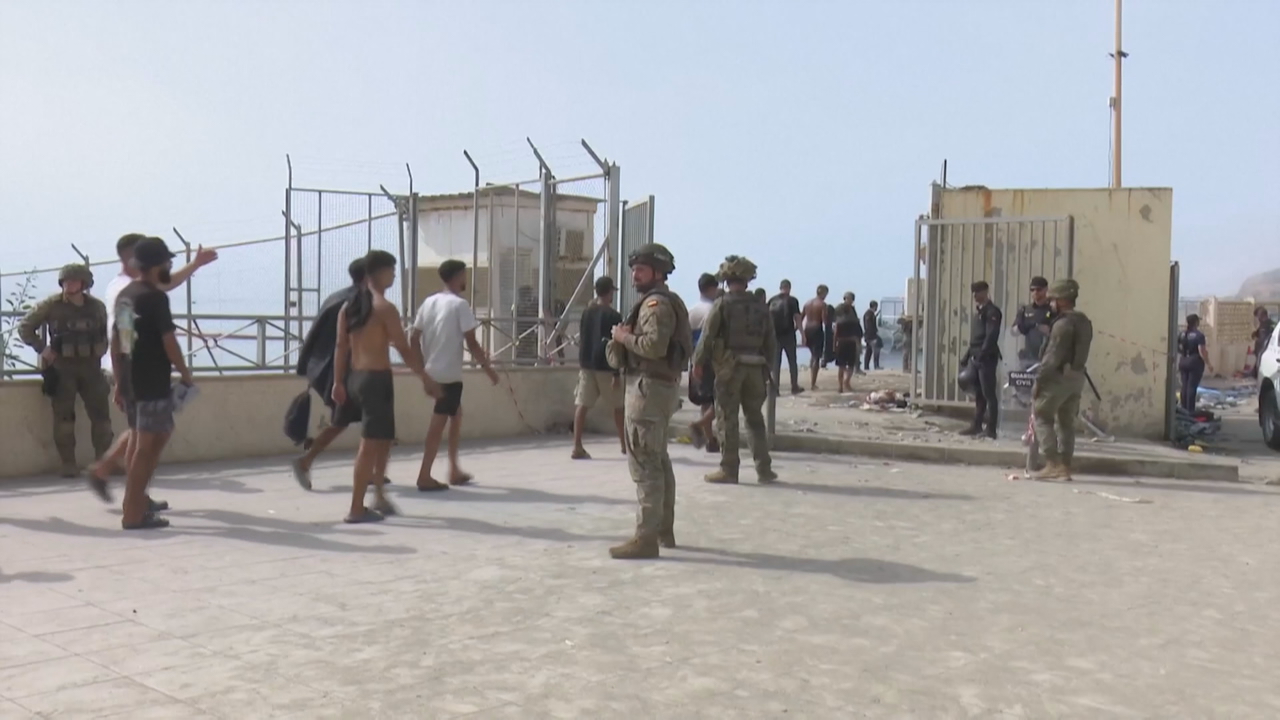 Imaxe de Ceuta nestes días de conflito migratorio