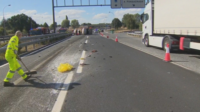 Accidente na A-6 ao seu paso por Lugo